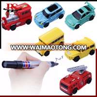 2017 newest children toy factory price wholesale Inductive Car toy Magic Pen Inductive Tank Truck Car Draw Toys