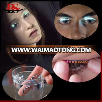 2017 HOT Selling Colour Changing Crazy LED Eyelashes For Club Party Decorations