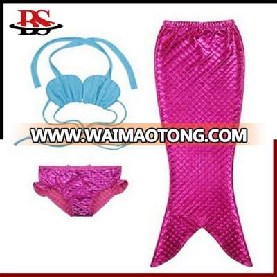 Hot Style Summer Cosplay Party Three Piece Children Mermaid Tail Swiming Suit Baby Swimwear