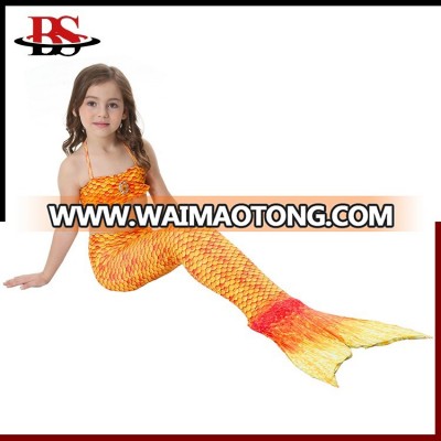 New Fashion Three-Piece Girls Swimsuit With Fish Scale Mermaid Colorful Girls Swimwear Baby Clothes